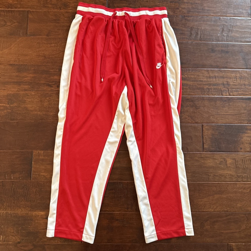 Vtg Nike Air Track Training Pants University Red White Stripe AR1831-657‎ SZ XXL